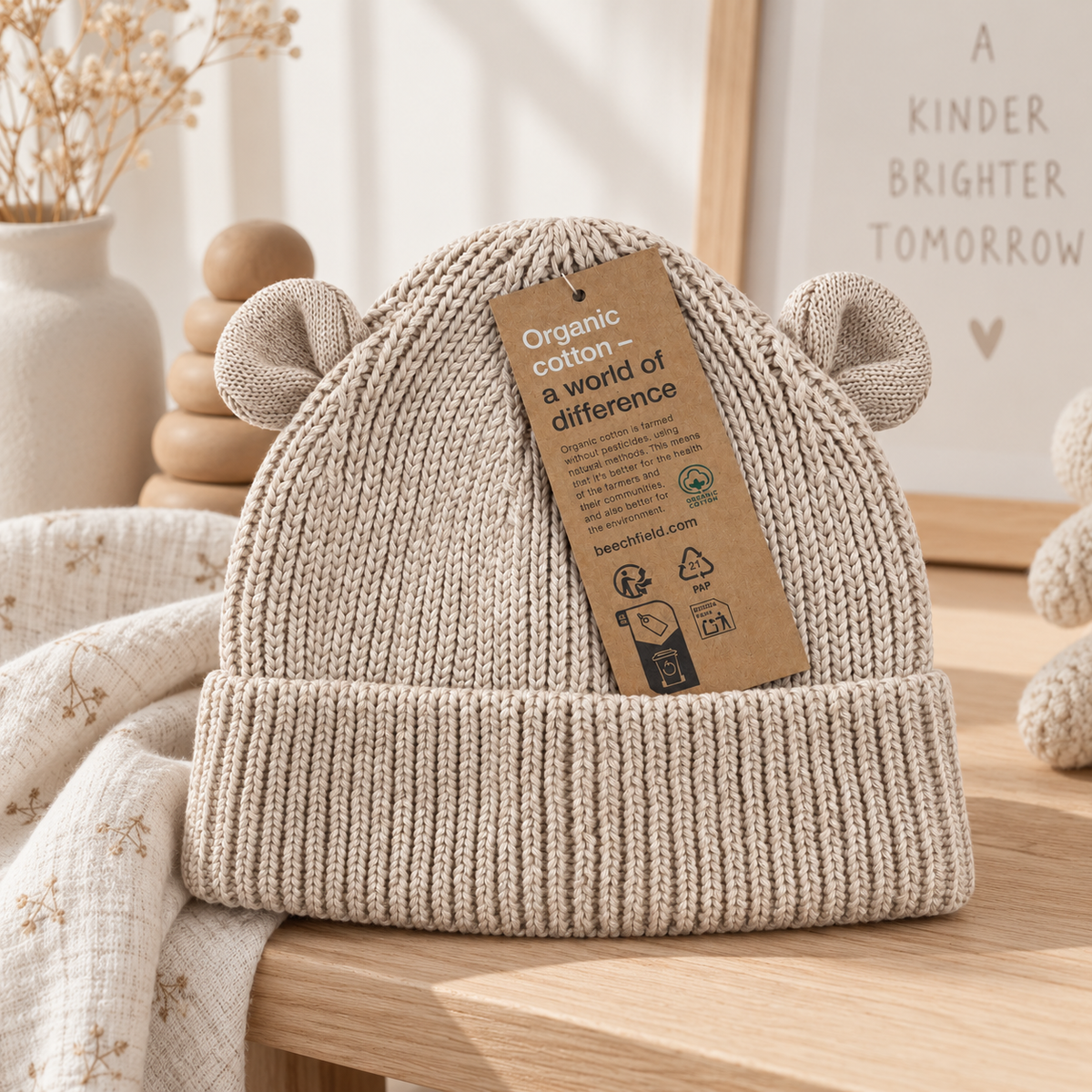 Baby Organic Cotton Hat 6-12 Months