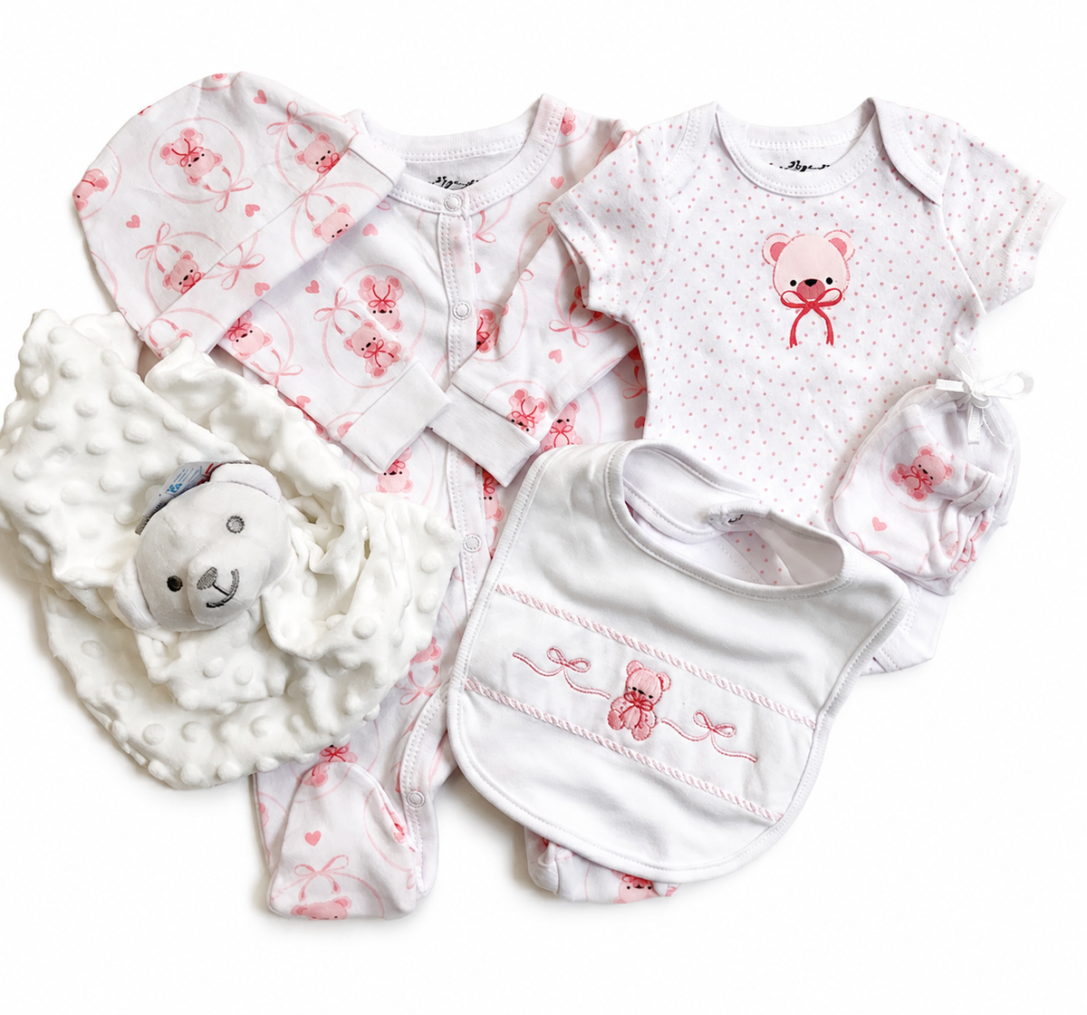 Bubbachubs Baby Girl New Arrival Gift Set 0-6 Months