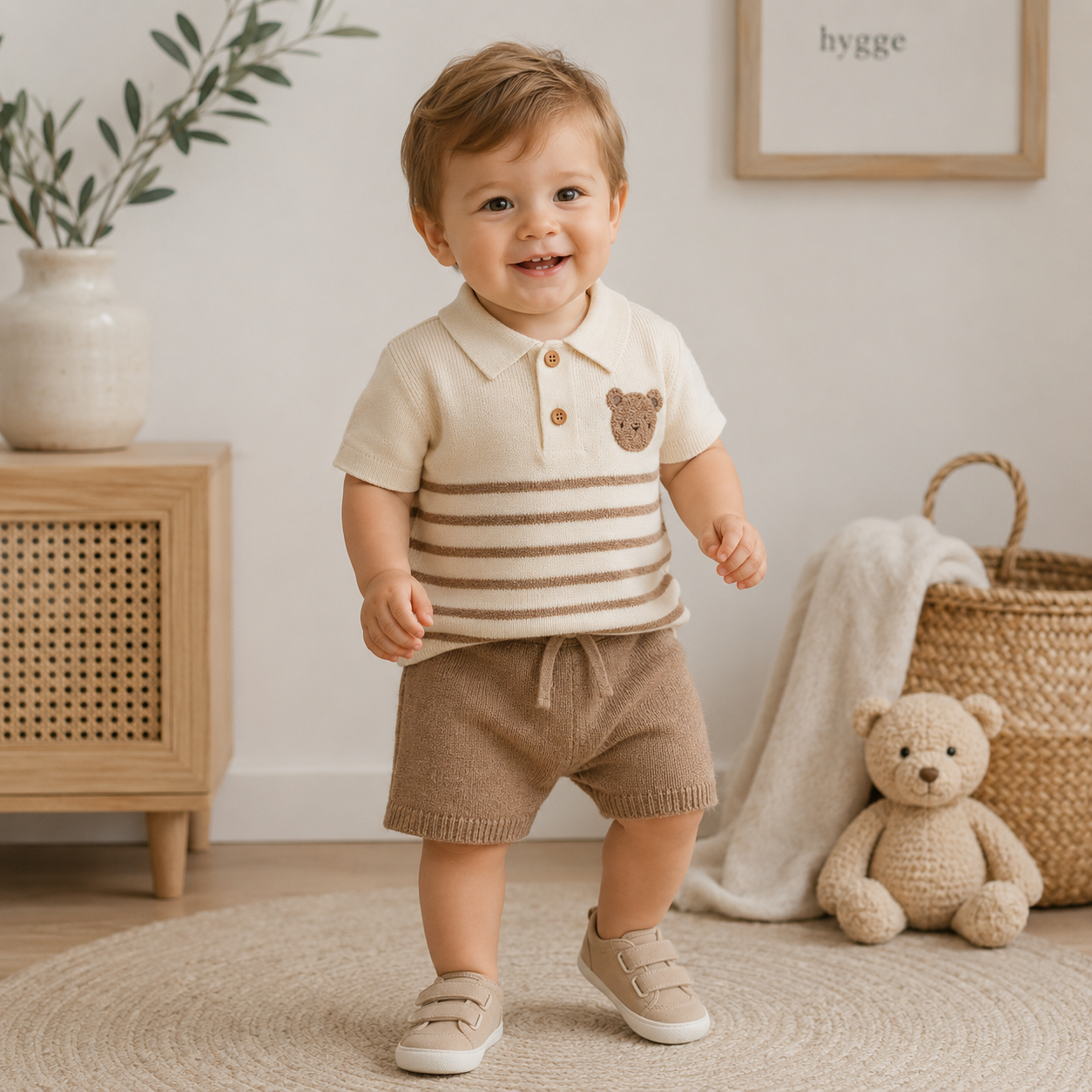 Baby Boy Polo Top & Shorts Set 9-24 Months