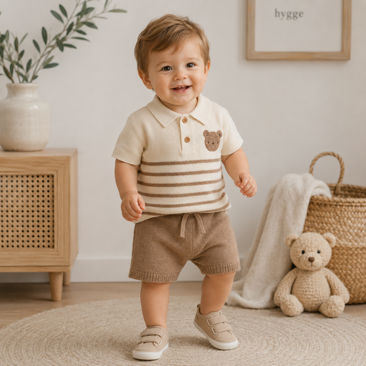 Baby Boy Polo Top & Shorts Set 9-24 Months