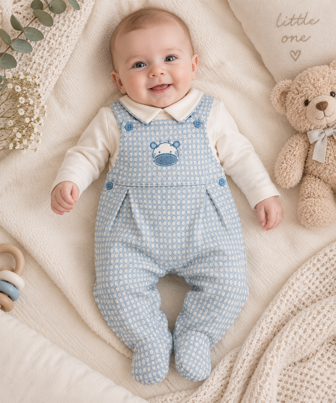 Baby Boys Giraffe 2 Piece Outfit (NB-6 Months)