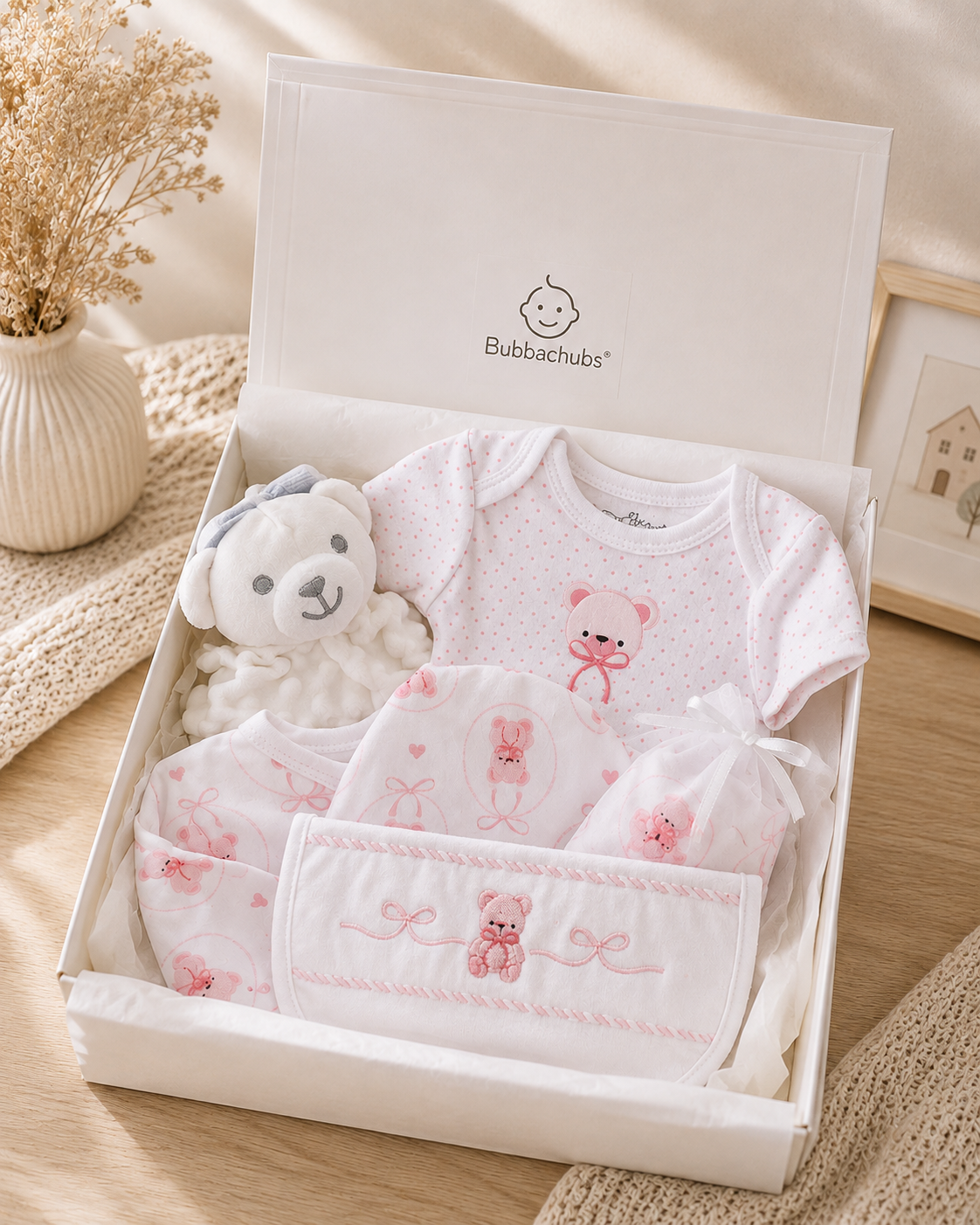 Bubbachubs Baby Girl New Arrival Gift Set 0-6 Months