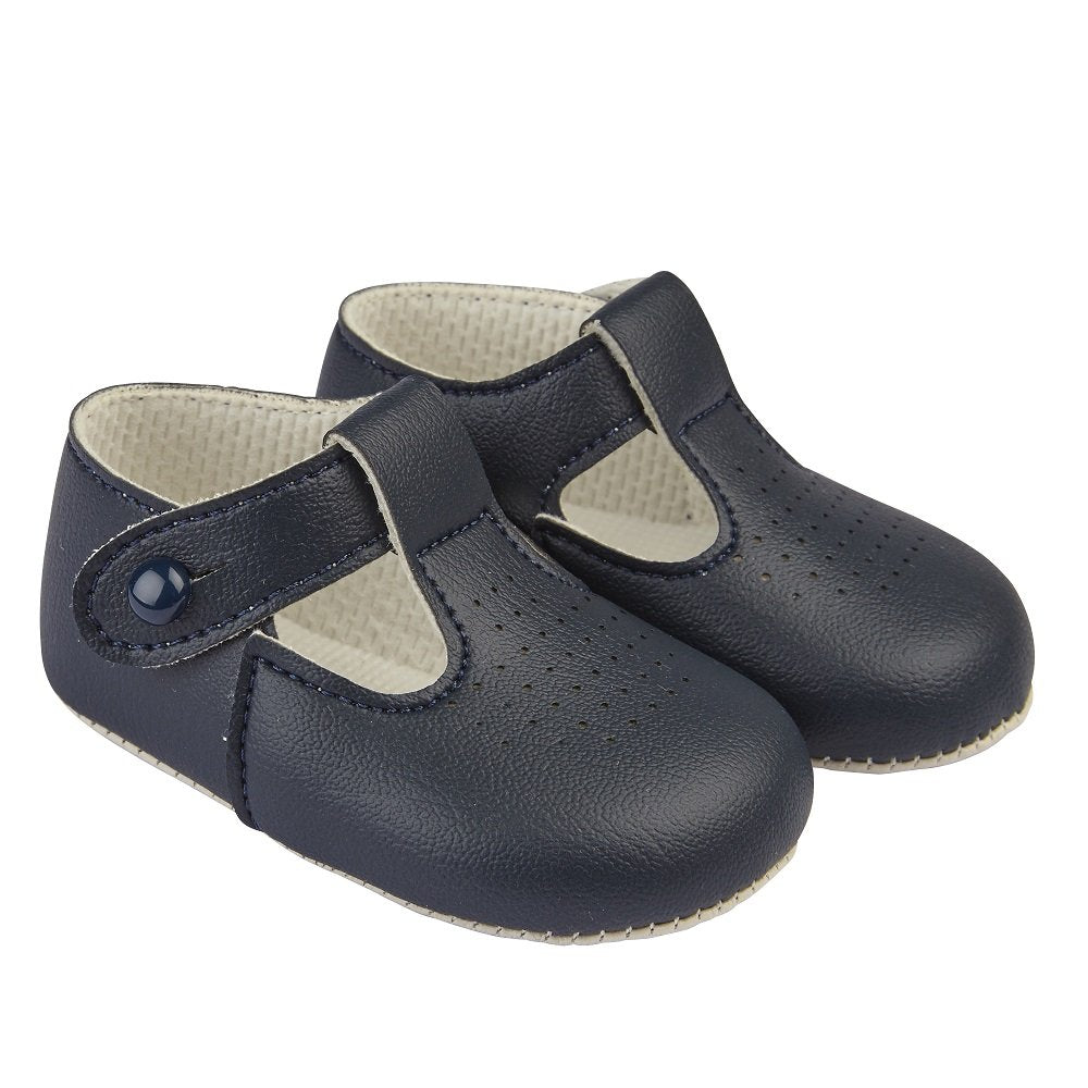 Baby Soft Soled Shoe-Navy