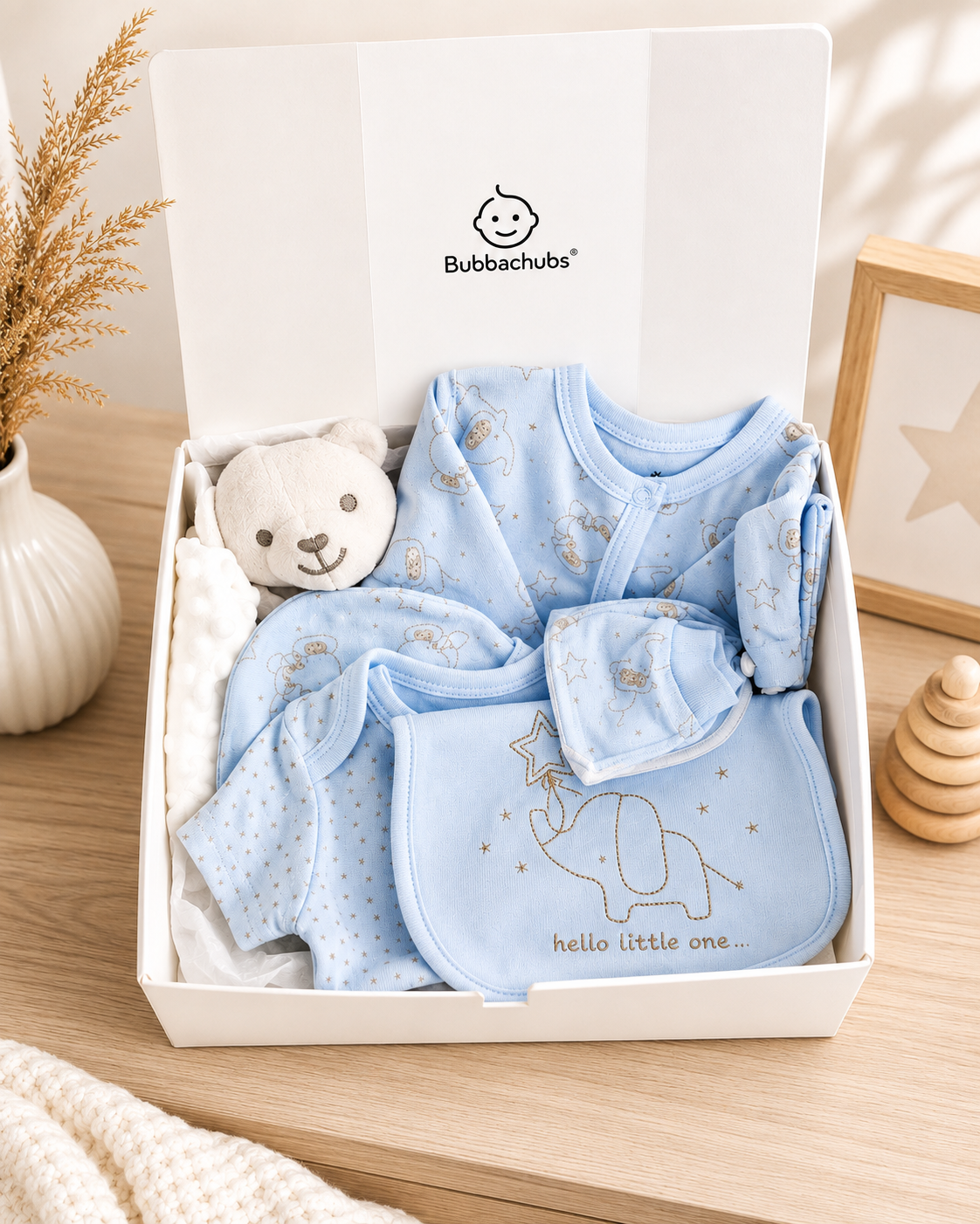 Bubbachubs Baby Boy New Arrival Gift Set 0-6 Months