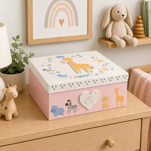 Baby Boy & Girl Keepsake Boxes H84 x W188 x D194mm