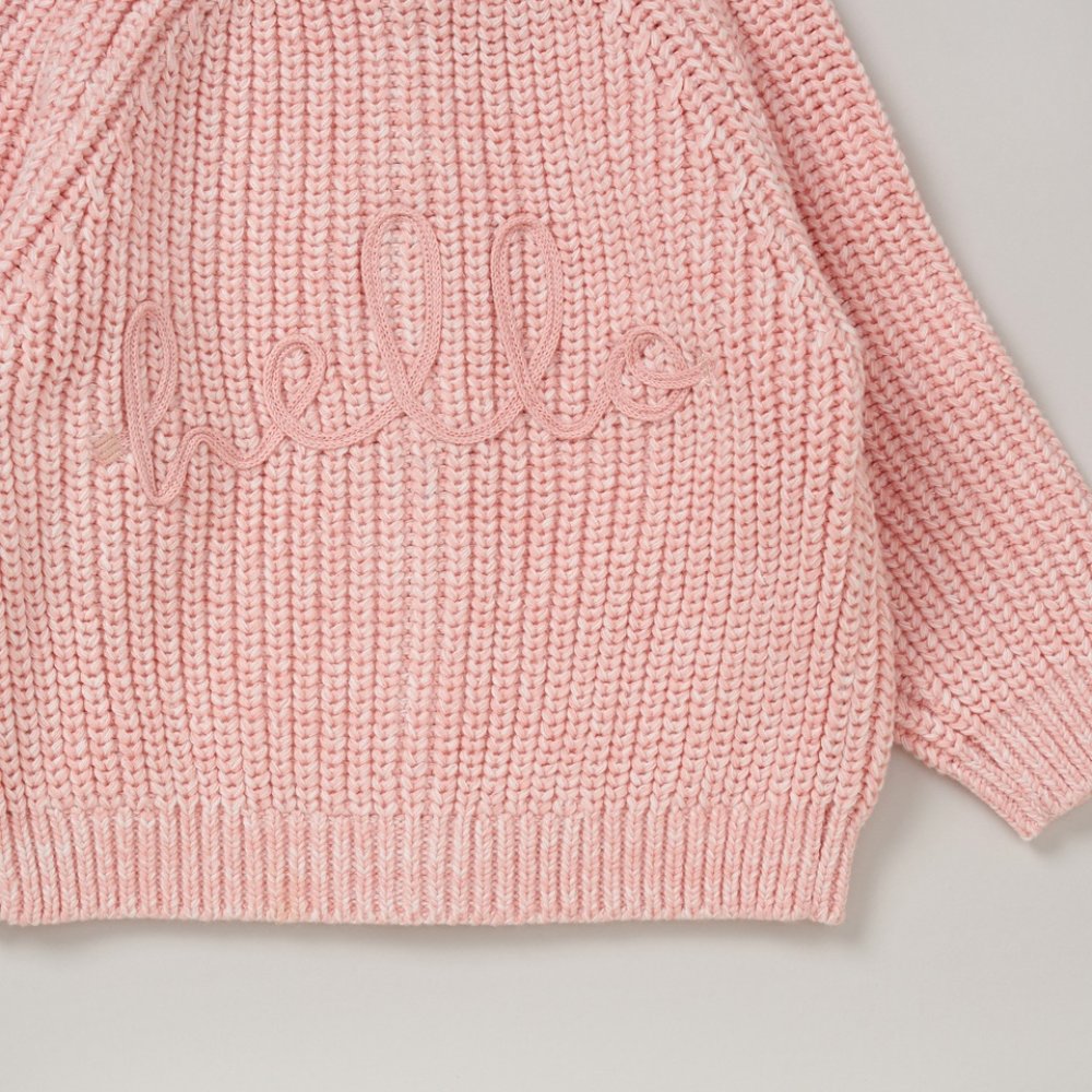 Baby Girls Cotton Knit Cardigan With Embroidery Detail 0-12 Months