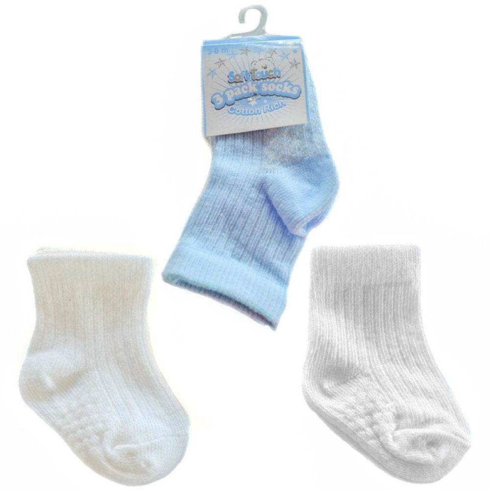 Baby Boy Cotton Socks 0-12 Months