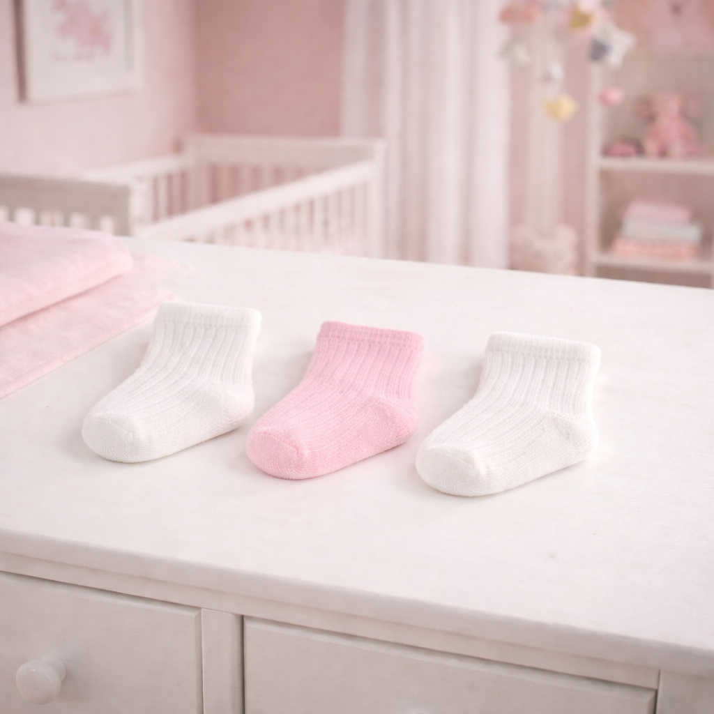 Baby Girl Cotton Socks 0-12 Months