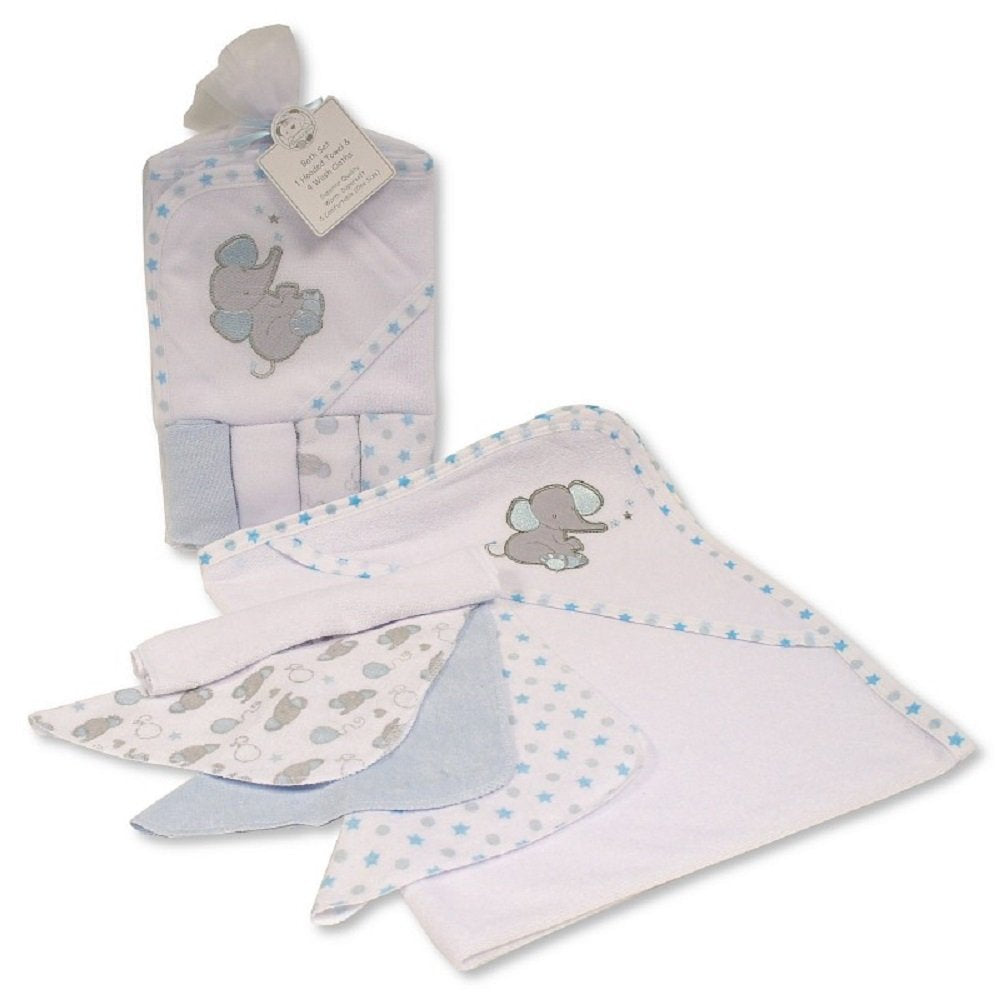 Baby Hooded Towel & 4 Wash Cloths Set