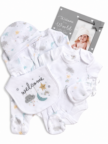 Bubbachubs Welcome Gift Set with Keepsake Photo Frame 3-6 Months